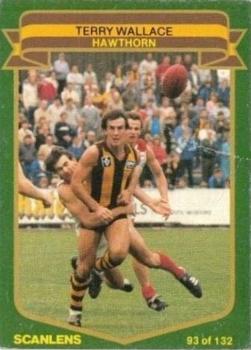 1985 Scanlens VFL #93 Terry Wallace Front
